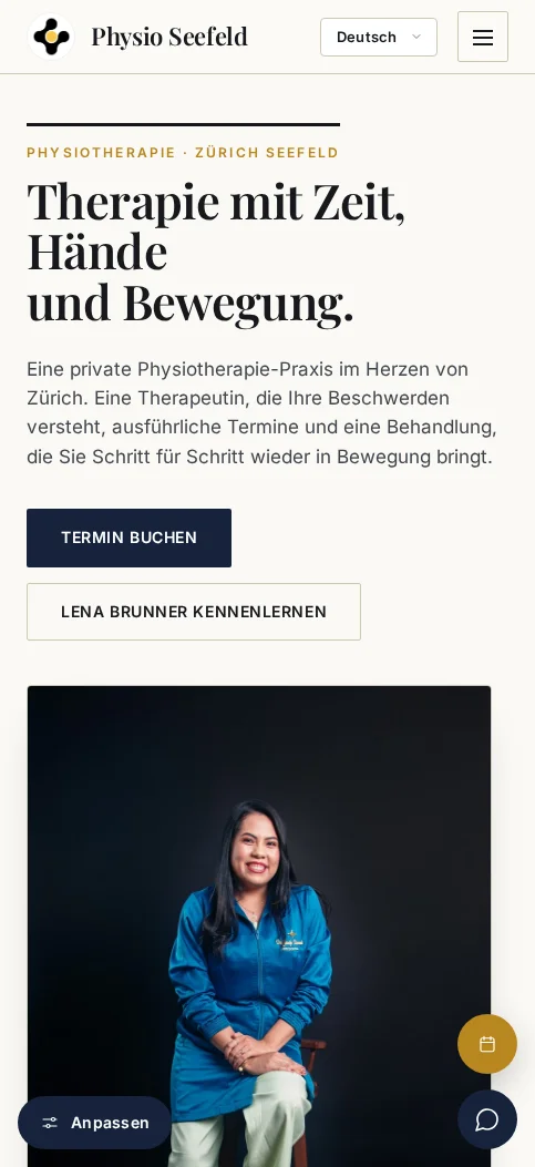 Physio Seefeld — Mobile